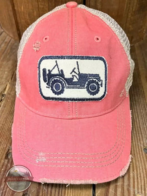 The Goat Stock JEEPN Cap in Pink Front View