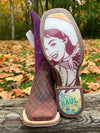 Tin Haul 14-021-0101-5025 BR Rodeo Sweetheart Western Boot with Retro Cowgirl Sole Pair Sole View