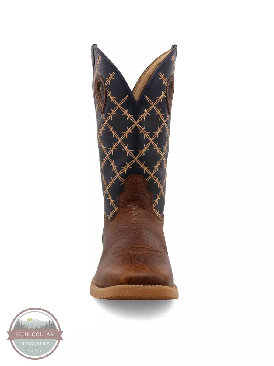 Twisted X MXTR004 12 Inch Tech X Western Boot in Brown and Navy Toe View