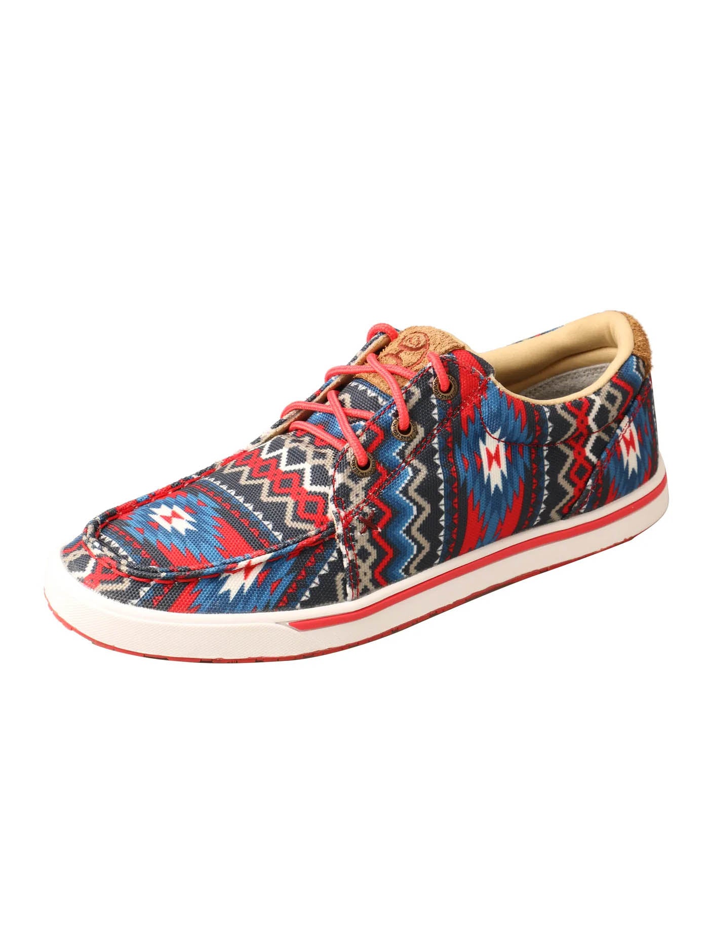 Twisted X WHYC026 Hooey Red Aztec Canvas Loper Profile View