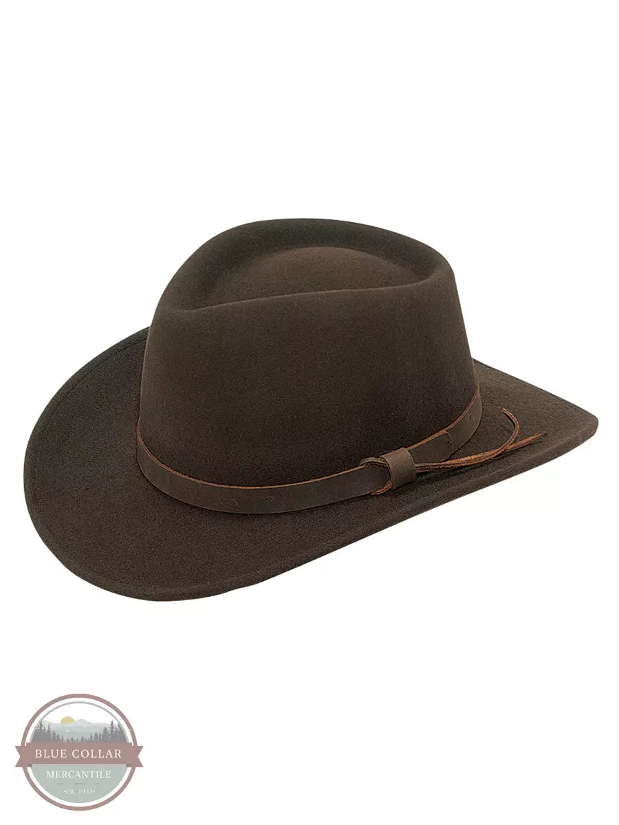 Twister 7211202 Durango Crushable Wool Hat in Brown Profile View