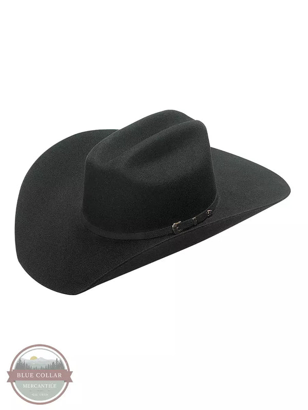 Twister T7525001 Santa Fe 3X Black Wool Hat Profile View