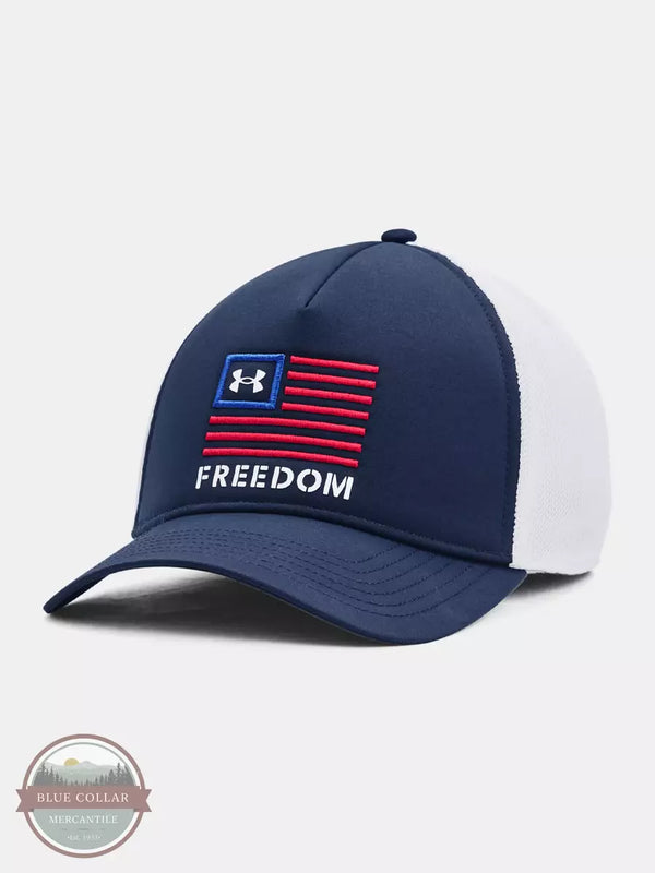 Under Armour 1351640 Freedom Trucker Cap Academy/White Profile View