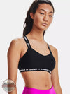 Under Armour 1361033 Crossback Low Sports Bra Black Front View