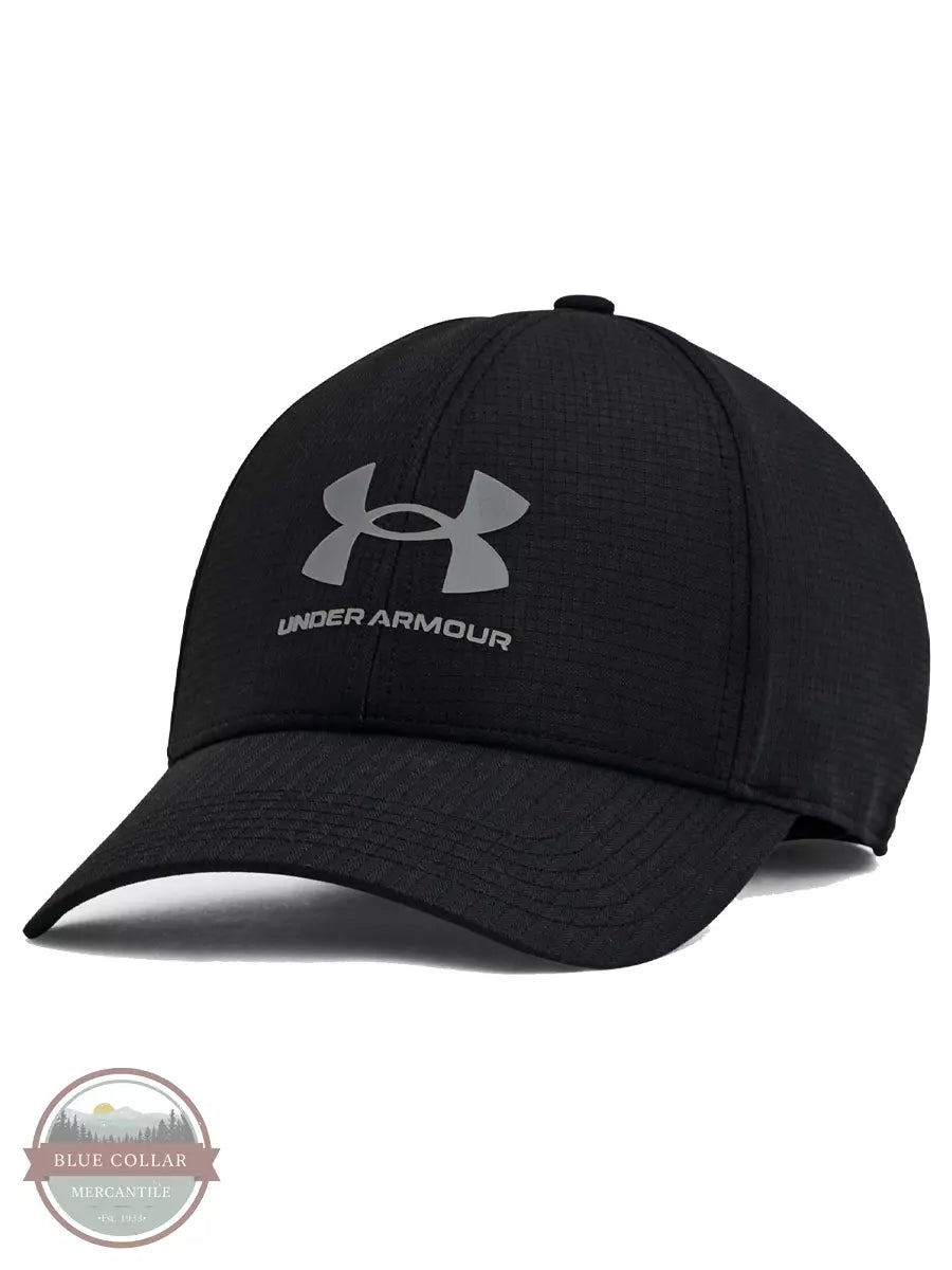 Under Armour 1361529 Iso-Chill ArmourVent Stretch Cap Black Profile View