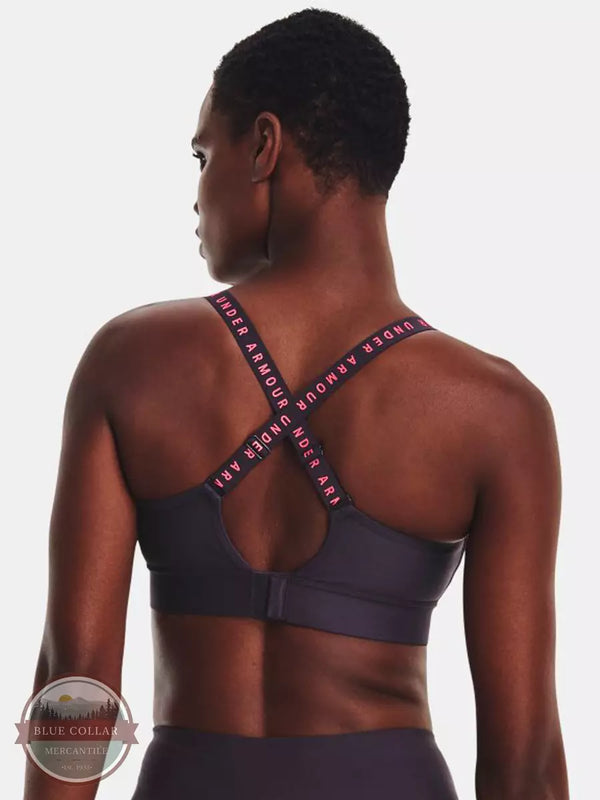 Under Armour 1363353 Infinity Mid Covered Sports Bra Tux Purple Back View