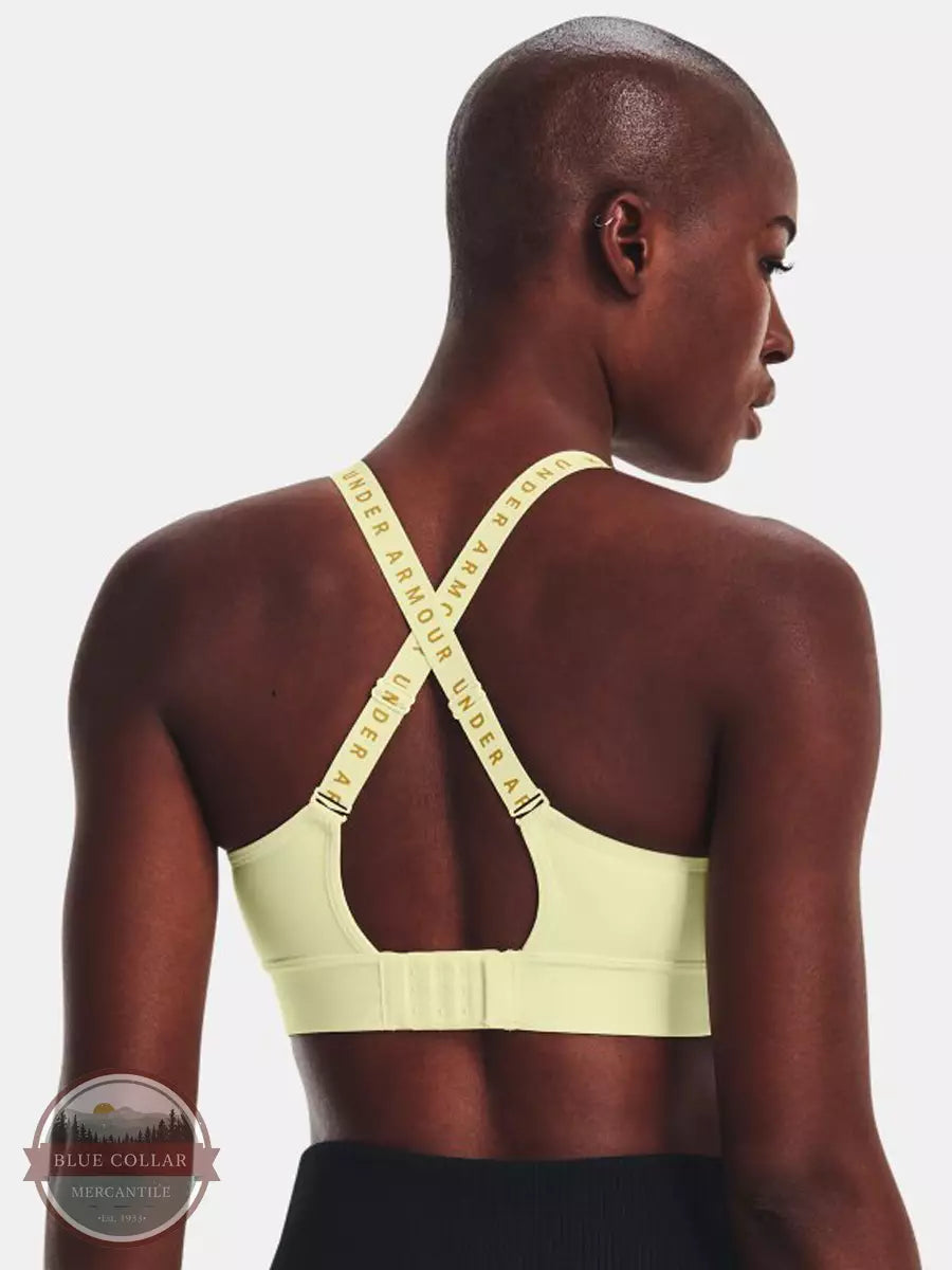 Under Armour 1363353 Infinity Mid Covered Sports Bra Lemon Ice Back View
