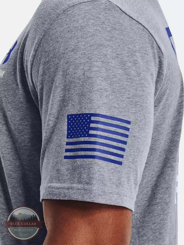 Under Armour 1370818 Freedom Banner Short Sleeve T-Shirt Gray Side View