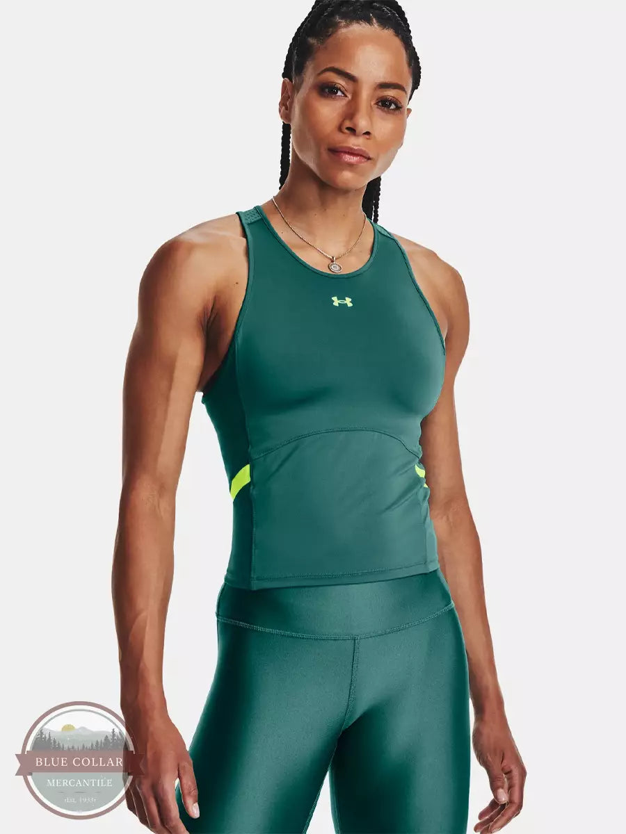 Under Armour 1373943 Mesh Tank Top Teal Front View