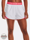 Under Armour 1376987 Play Up Colorblock Shorts White Front View