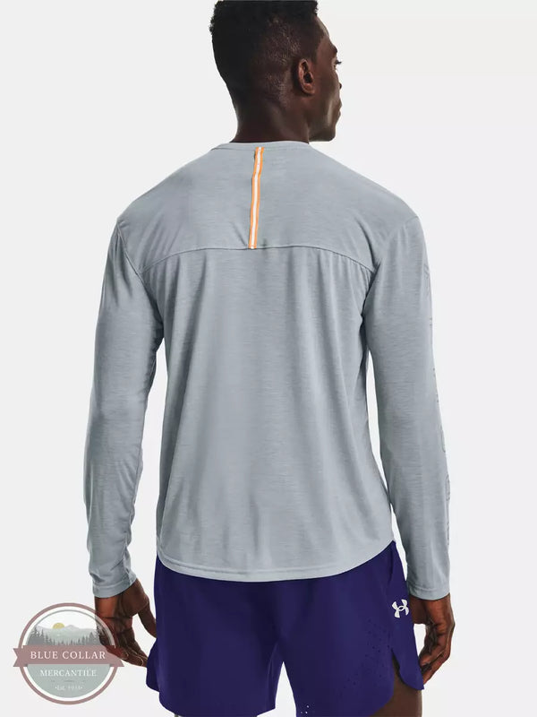 Under Armour 1379010-465 Train Anywhere Breeze Long Sleeve T-Shirt in Harbor Blue/Reflective Back View
