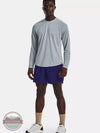 Under Armour 1379010-465 Train Anywhere Breeze Long Sleeve T-Shirt in Harbor Blue/Reflective Full View