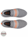 Under Armour 3026506-102 Surge 3 Slip-on Running Shoes in Mod Gray/Orange Blast Toe Pair View