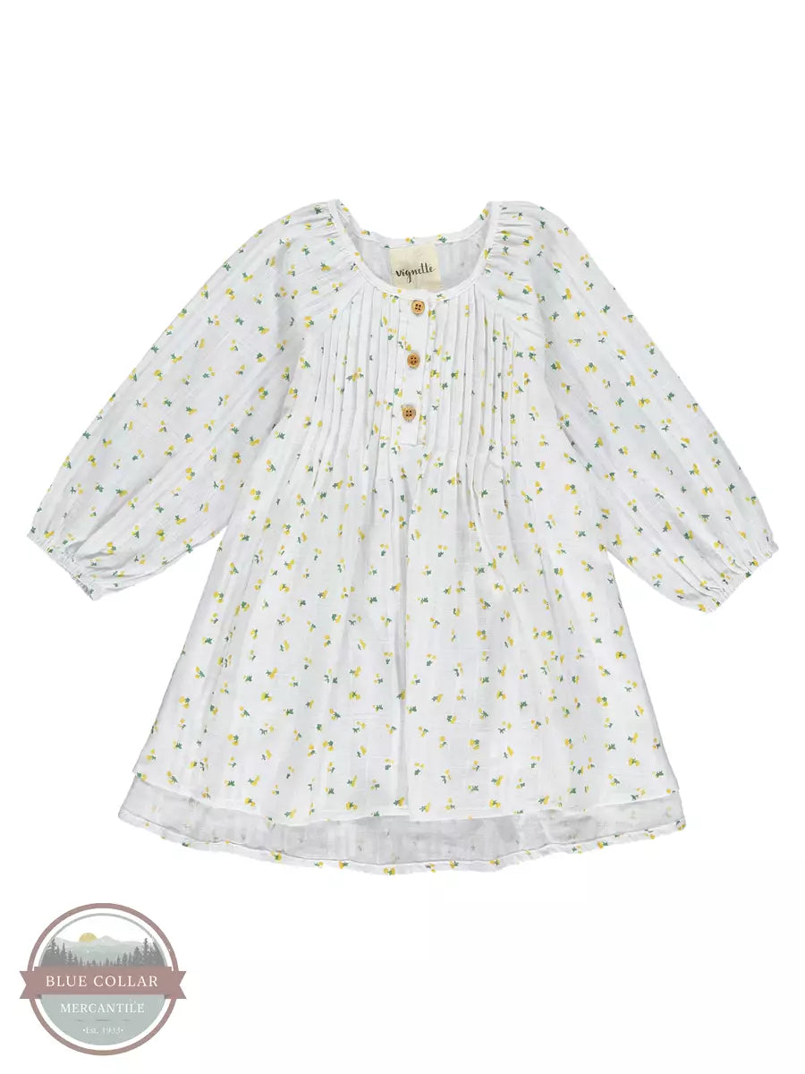 Vignette V717A Alecia Dress in Ivory Floral Front View