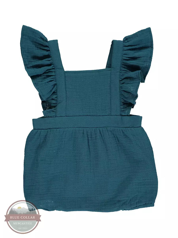 Vignette V734A Janie Romper in Teal Front View