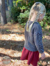 Vignette V752B Mommy and Me Girl's Jess Sweater in Charcoal Life View Back