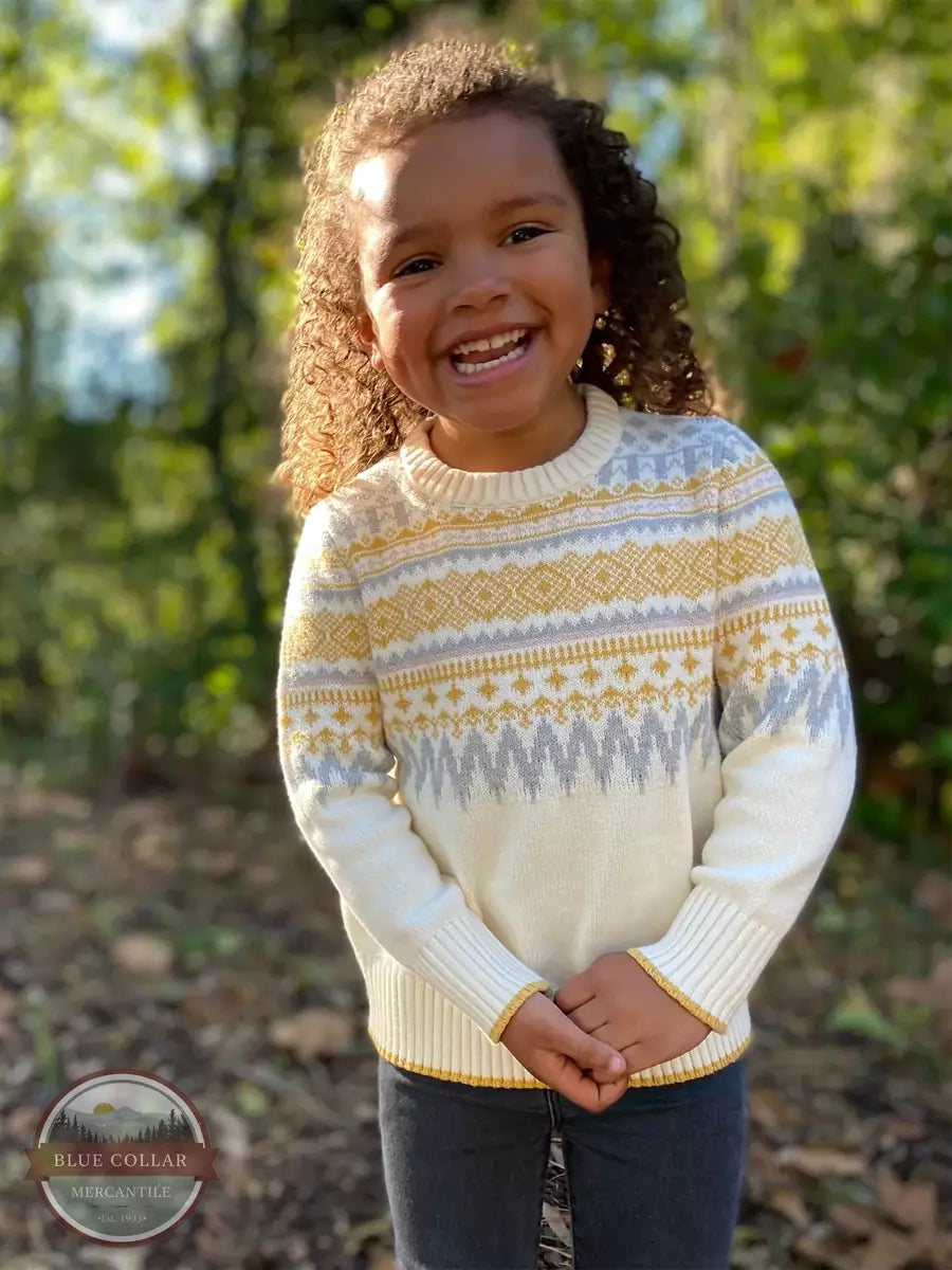 Vignette V764A Ginny Sweater in Gold, Grey and Ivory Life View