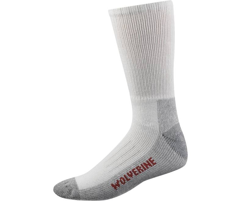 Wolverine W9110027 Steel Toe Cotton Mid-Calf Socks, 2 Pack