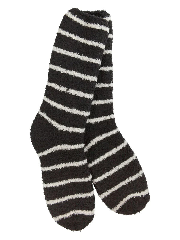 Worlds Softest WKPFIR Knit Pickin' Fireside Crew Socks Onyx Stripe