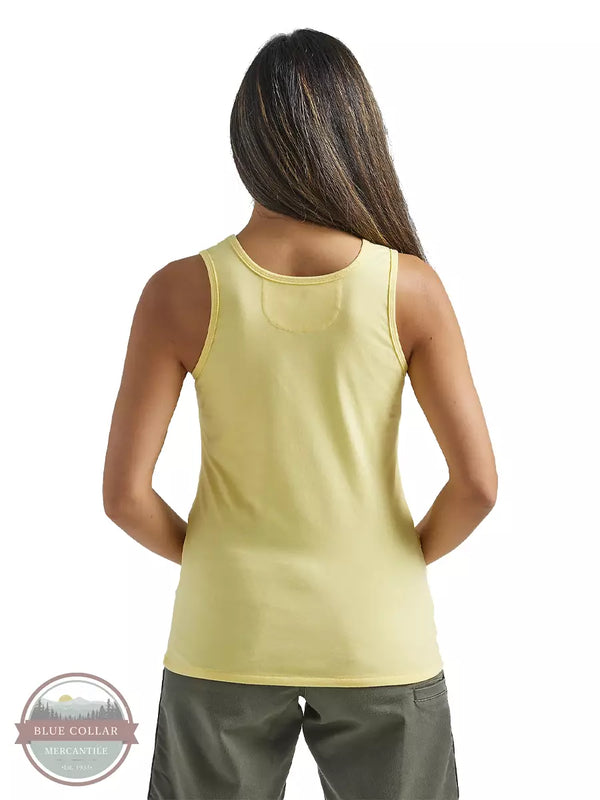 Wrangler 112325032 Riggs Workwear Performance Tank Top in Sunshine Back View