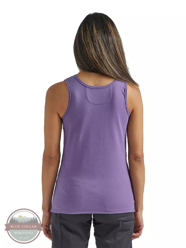 Wrangler 112325402 Riggs Workwear Performance Tank Top in Mulled Grape Back View