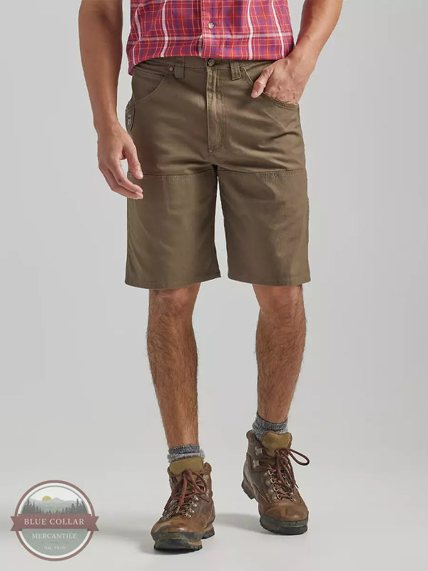 Wrangler 112325409 Riggs Workwear Utility Relaxed Shorts in Light Brown Front View