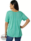 Wrangler 112327325 Slub Circle Hem Short Sleeve T-Shirt in Green Back View