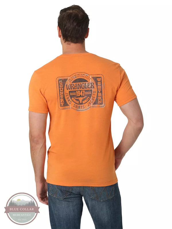 Wrangler 112328865 Logo Graphic Short Sleeve T-Shirt in Pumpkin back View