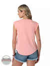 Wrangler 112329943 Retro Cactus Bloom Short Sleeve Shirt in Peach Back View