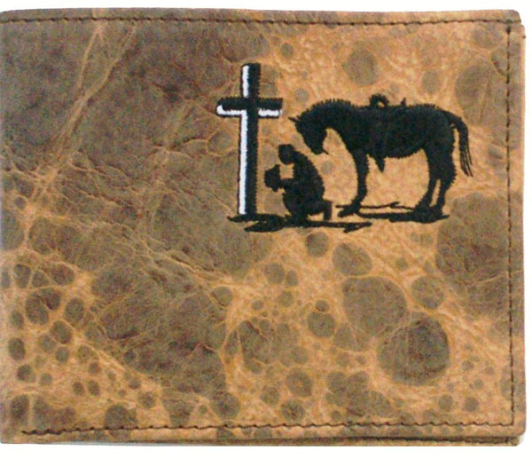 Vintage Leather Praying Cowboy Bifold Wallet by Twisted X XRC-103B