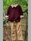 Me & Henry HB993B Roan Sweater in Burgundy Outfit View