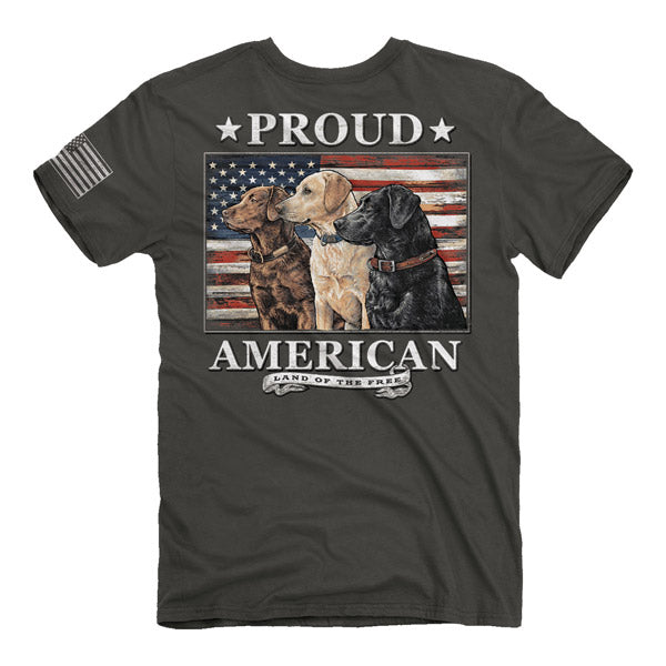 Buck Wear 2167 Proud American Dogs T-Shirt Back View