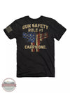 Buck Wear 2175 Gun Safety Rule T-Shirt in Black Back View