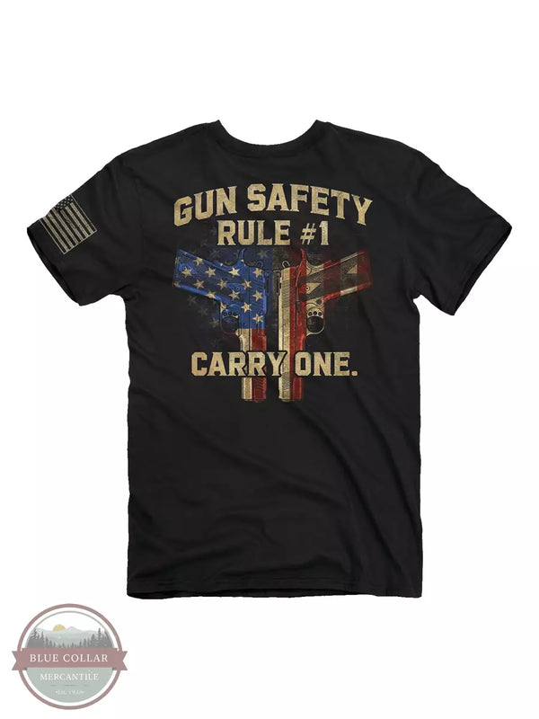 Buck Wear 2175 Gun Safety Rule T-Shirt in Black Back View