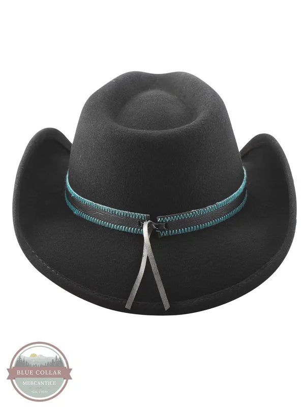 Bullhide Hats 0833BL Chickasaw Felt Black Cowboy Hat back view