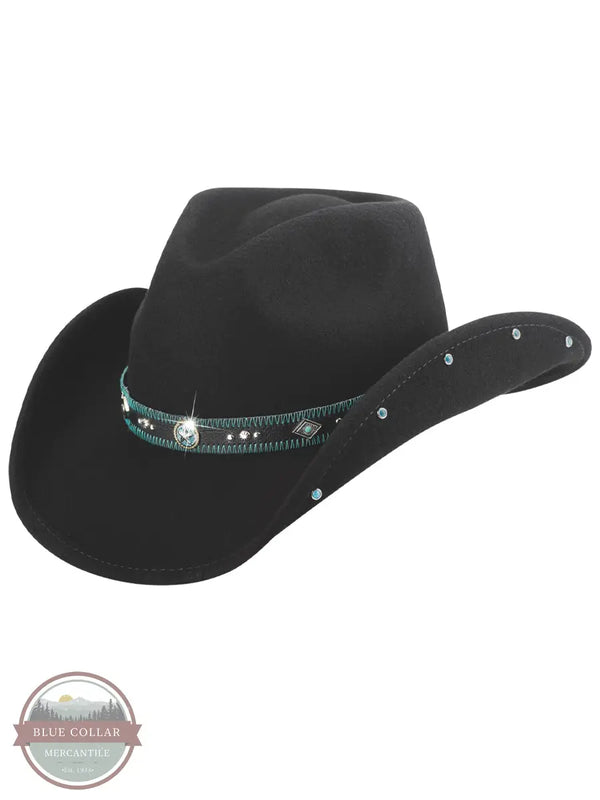 Bullhide Hats 0833BL Chickasaw Felt Black Cowboy Hat main view