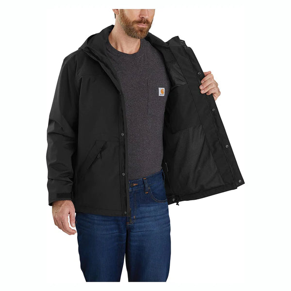 Carhartt 104670 Storm Defender® Loose Fit Heavyweight Jacket black jacket inside detail 2