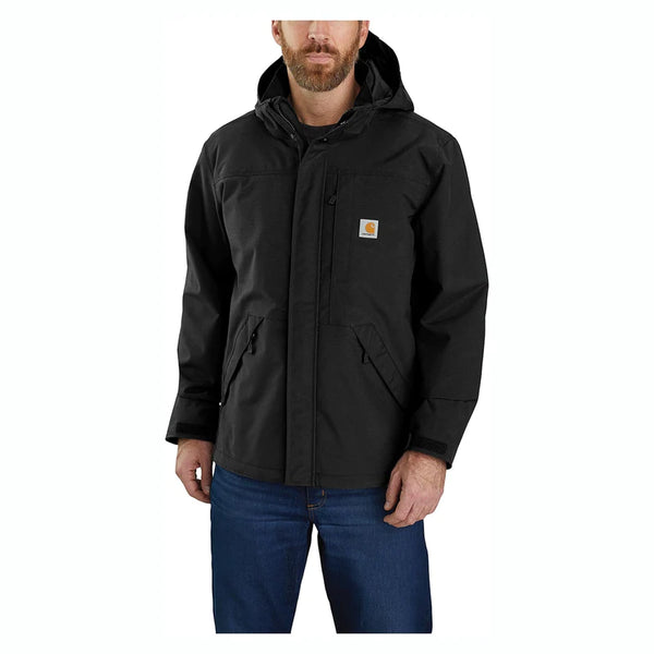 Carhartt 104670 Storm Defender® Loose Fit Heavyweight Jacket black jacket model front
