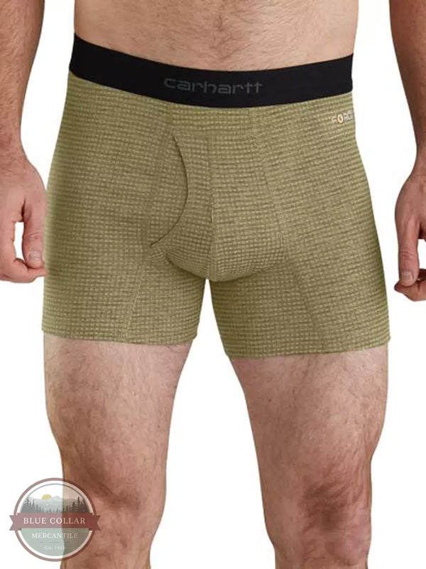 Carhartt MBB122 Base Force 5 Inch Tech Boxer Brief  Burnt Olive Front View