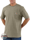 Carhartt K87 Loose Fit Heavyweight Short Sleeve Pocket T-Shirt Basic Colors Desert Front View