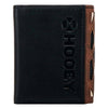 Hooey HTF012-CRRD Aztec Print Leather Tri-Fold Wallet Back View