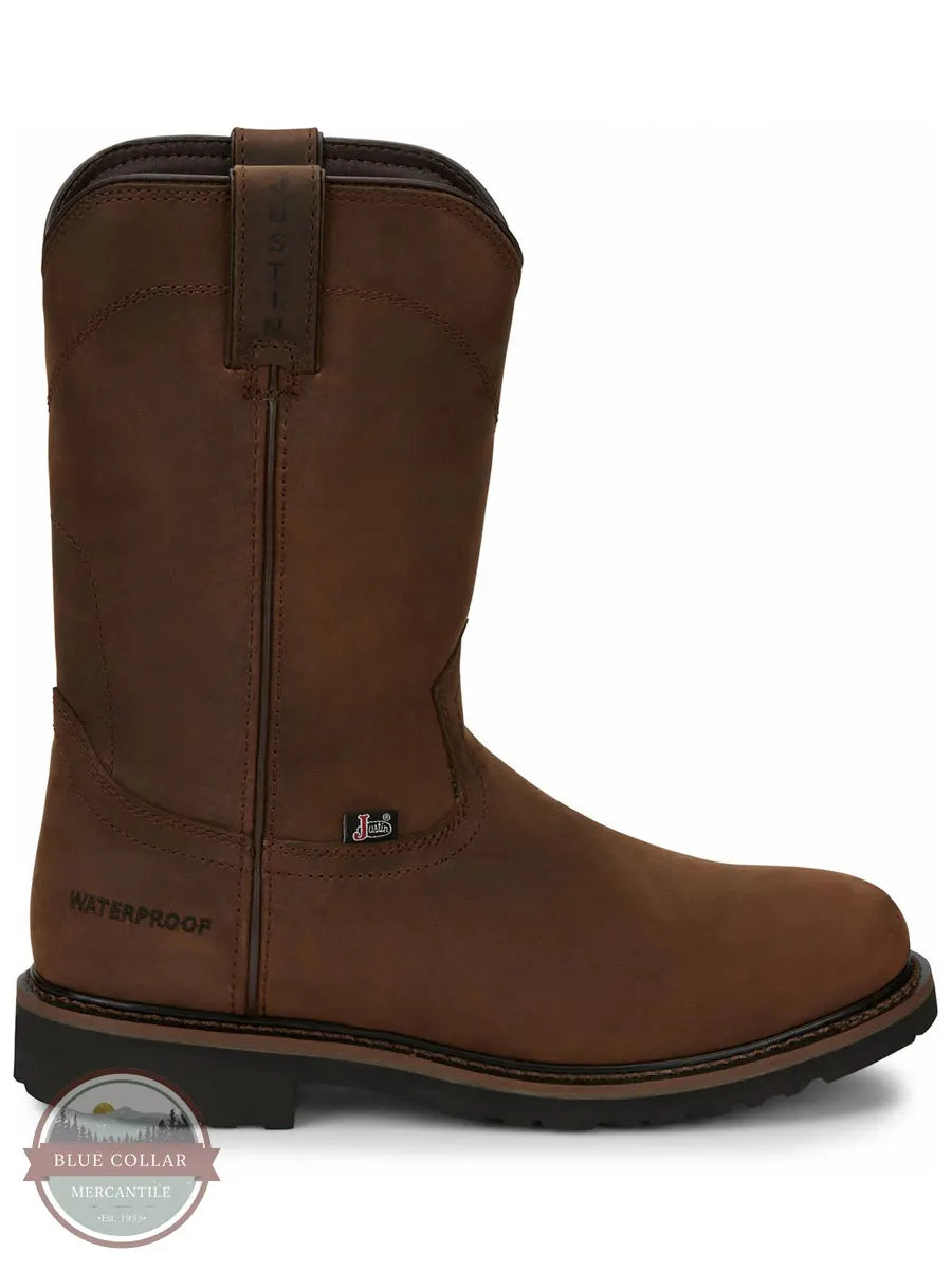 Justin SE4960 Wyoming Waterproof 10 Inch Work Boots side view
