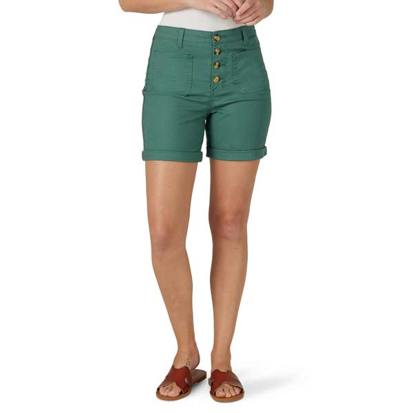Lee 2314322 Legendary Patch Front Shorts in Fern front view