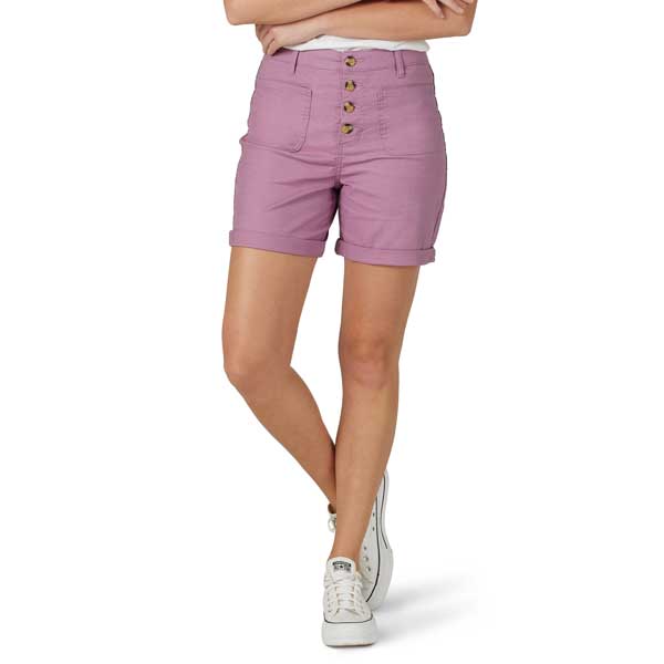 Lee 2314324 Legendary Patch Front Shorts in Dark Plum front view