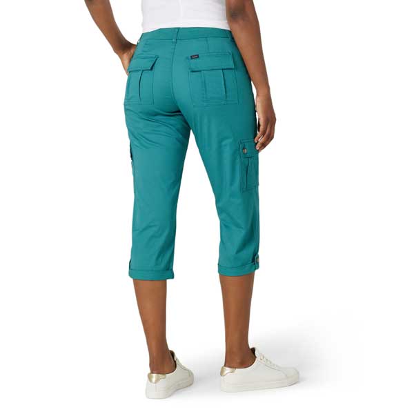 Lee 2314354 Flex-to-Go Cargo Capris in Midway Teal  rear