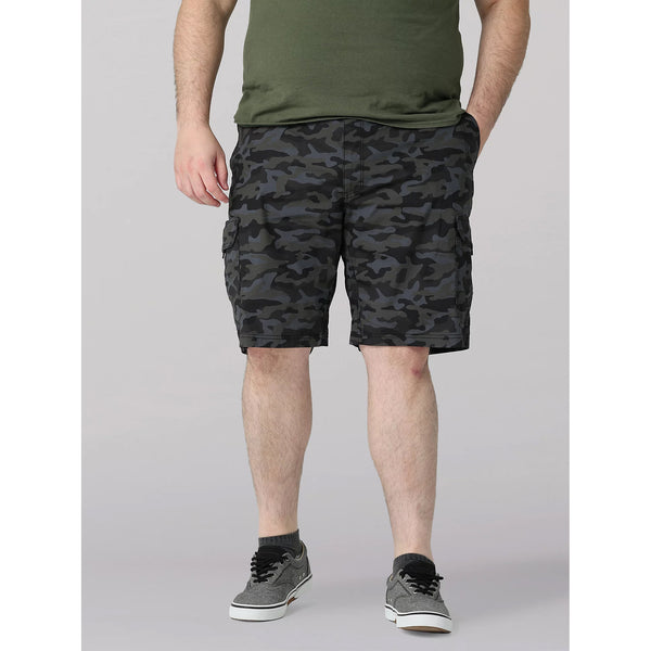 Lee 2314757 Extreme Motion Crossroad Cargo Relaxed Shorts in Black Camo Front