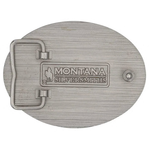 Montana Silversmiths A867 Since 1776 Oval Trimmed American Flag Attitude Belt Buckle back