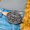 Montana Silversmiths A890CST Cowboy Sh*t Antiqued Belt Buckle model