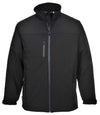 Portwest UTK50 Softshell Water Resistant Jacket Black Front
