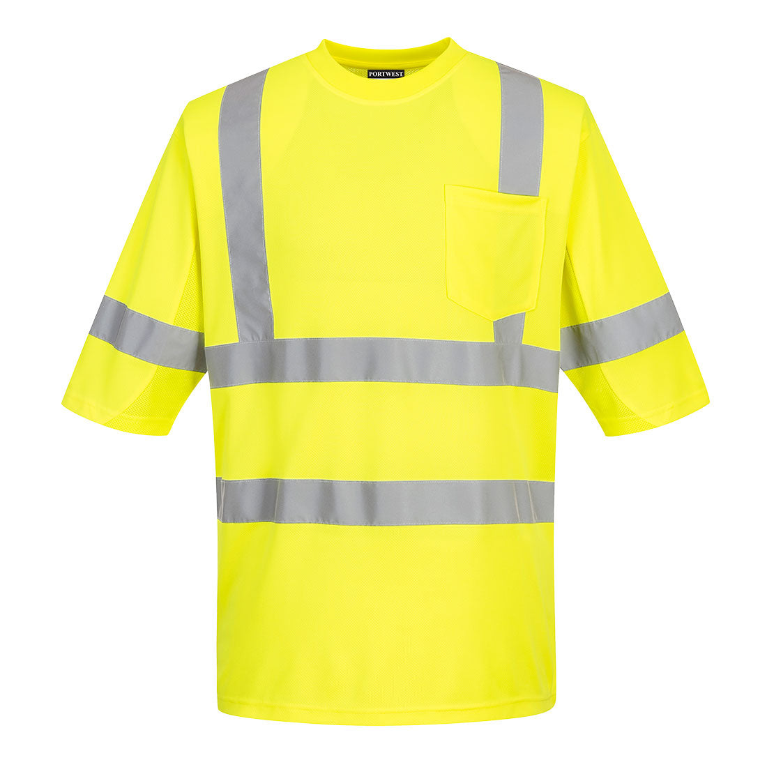 Portwest LLC S397 Class 3 Mesh Panel T-Shirt in Hi Vis Yellow